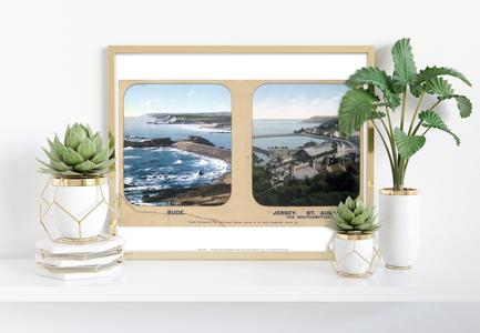 Bude And Jersey, St. Aubins - 11X14inch Premium Art Print Cheap Pice Outlet Sale