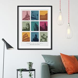 Travel Memories And Favourite Places Personalised Print Inexpensive Cheap Online