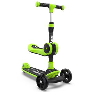 Royalbaby Kids Scooter Boys Girls Ride On Toy Push Brake Adjustable Seat 3 Wheel Green Black Colour Collections For Sale