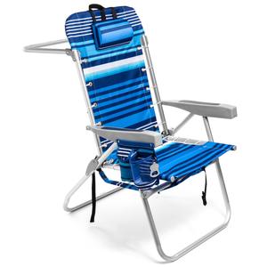 (Tall Chair) Homevative Folding Backpack High Beach Chair, Towel bar, High Tide Outlet Lowest Pice