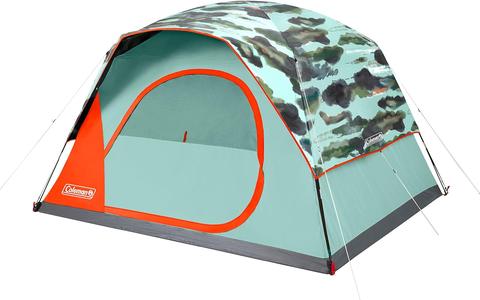 Coleman Skydome Watercolor Series 6-Person Camping Tent, Weatherproof Tent Includes Pre-Attached Poles, Rainfly, Carry B High Quality For Sale