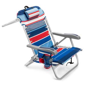 Homevative Cooler Folding Backpack Beach Chair with 5 Positions, Towel bar, XL Cooler Pouch, Storage Net, Cup and Phone Low Pice Fee Shipping Online