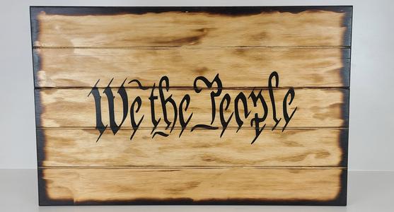 "We The People" Hidden Gun Storage Sign Charred Clearance Ebay