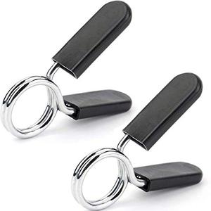 2 Pack Barbell Spring Collar Clips (25mm, 28mm, 30mm & 50mm), Exercise Collars Dumbbell Clamps for Olympic Bars Weight Gym Fitness Training Dumbbells,Soft Plastic Handles,High Grade Steel Clearance Huge Surprise