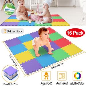 16Pcs Kids Puzzle Exercise Play Mat Interlocking Non-Toxic EVA Floor Mat Multi-Color Anti-Skid Playmat Free Shipping Reliable