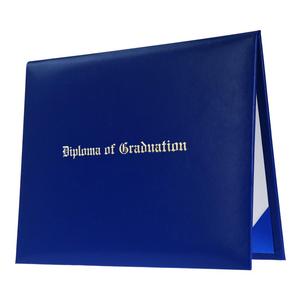 Royal Blue Imprinted Graduation Diploma Cover - College & High School Diploma Covers Buy Cheap Wholesale Pice