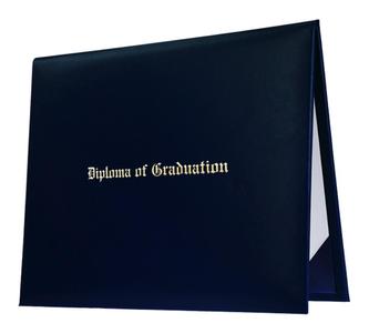 Navy Blue Imprinted Graduation Diploma Cover - College & High School Diploma Covers Great Deals Sale Online