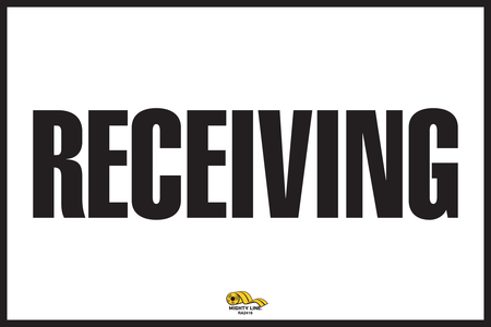 24x16" Receiving Area Floor Sign Wiki For Sale