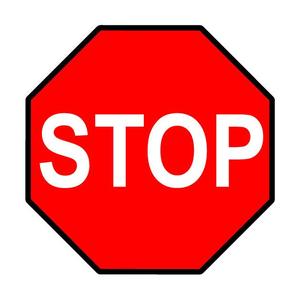 24 Inch - Standard Red Stop Sign - Floor Marking Footlocker Finishline Sale Online