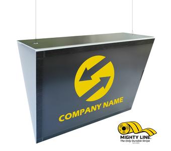 24 Wide Black Hanging Sign - Holds 8.5 x 11 Paper for Easy Slip in and out New Online