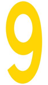 9 Mighty Line Letter/Number Floor Marker Adhesive, 4.5"x10" size, pack of 10 Cheap Cost