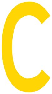 C Mighty Line Letter/Number Floor Marker Adhesive, 4.5"x10" size, pack of 10 Recommend For Sale