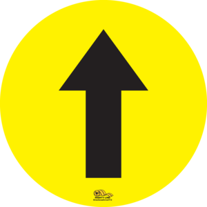 12 Inch - Directional Arrow Yellow Floor Sign - Floor Marking 2025 Cheap Pice