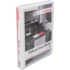 Deluxe Round Ring Vinyl View Binder, 1/2" Capacity, White Looking For