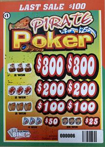 Y - Instant Pull Tab Tickets - 2820 Count - Pirate Poker (Last Sale) Free Shipping 2025 Unisex
