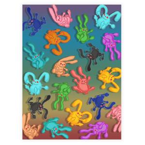 Bouncing Bunnies Postcard Bundles (envelopes included) Free Shipping Perfect
