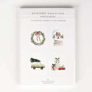 Christmas cheer paintable notecard Free Shipping Visit