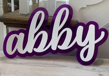 2 Layer Solid Acrylic Logo or Word Signs Store Sale Online