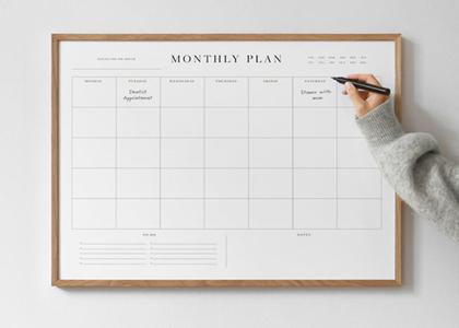 MONTHLY PLANNER POSTER Cheap Sale Many Kinds Of