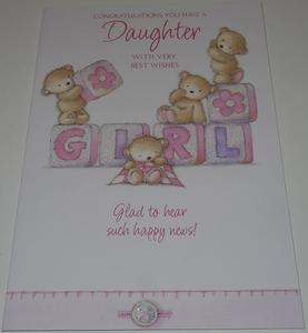 Congratulations You Have A Daughter Baby Greeting Card Order Online