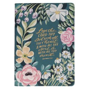 Love the Lord Thy God Teal Faux Leather Journal with Zipped Closure Buy Cheap Brand New Unisex