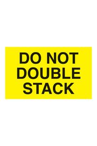 "Do Not Double Stack", 3" x 5", Fluorescent Yellow, 500 Labels/Roll 2025 Cheap Pice