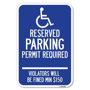 (Modern Isa Symbol) Connecticut Reserved Parking Permit Required Violators Will Be Fined Min $150 Professional Cheap Pice