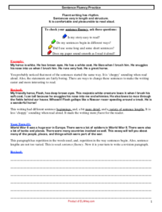 Sentence Fluency: Structure Practice #1 2025 New Cheap Pice