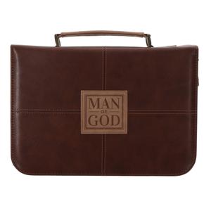 Man of God Brown Faux Leather Bible Bag Cheap Sale Exclusive