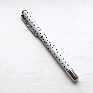 Black and White Polka Dot Silver Pen Clearance With Mastercard