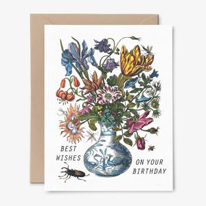 Best Wishes Birthday Card - Vintage Floral Browse Cheap Online