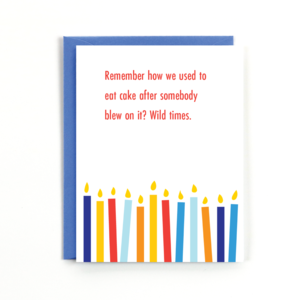 Blowing on Cake Card Buy Cheap 2025 Unisex