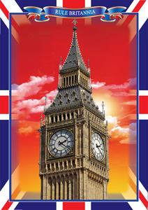 ---- Big Ben with Red Sky ---- Pack of 5 postcards Nicekicks Online