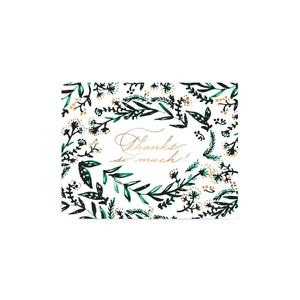 Emerald Wreath Thank You Card Cheap Sale Manchester