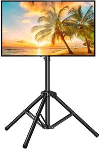 PERLESMITH Tripod TV Stand -Portable TV Stand for 37-85 Inch LED LCD OLED Flat Screen TVs-Height Adjustable Display Floor TV Stand with VESA 600x400mm, Holds up to 110lbs PSTM2 Pay With Visa Sale Online