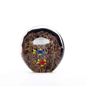 Art Craft Collectible Handmade Glass Paperweight Sea World Aquarium (H: 4.7) Visit Online