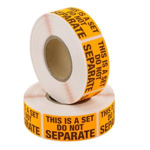 "Do Not Separate - This is a Set" Shipping Labels - 1000 Fluorescent Orange (1" x 2") FBA Compliant Labels (2 Rolls of 500) by SCS Direct Sale Footlocker Pictures