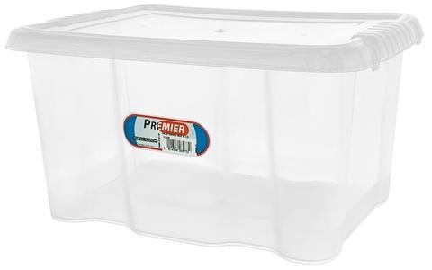 24 Litre Clear Storage Box With Lid Container Stackable File Storage Boxes How Much