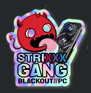 STRIXXXGANG Holographic Sticker IN STOCK Get Authentic Cheap Pice