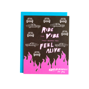 Ride the Vibe Birthday Card Sale Amazing Pice