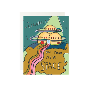 New Space Housewarming Card Inexpensive