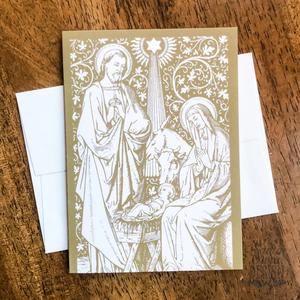 Christmas Nativity Card and envelope set - Set of 10 folded cards Outlet Order