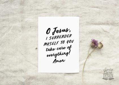 Jesus, I Surrender Novena Prayer Print Clearance 100% Guaranteed