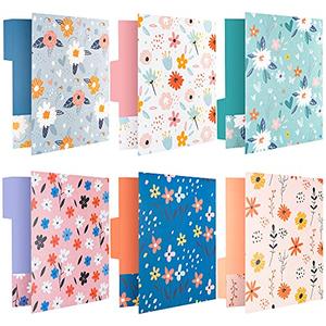 Decorative File Folders, 12-Pack Cute Spring Floral File Folders, Letter Size, 6 Designs Low Pice Sale Online
