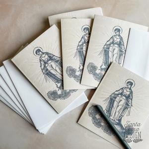 Rosary Notecard A2 Set of 6 or 12 cards envelopes Sale Low Cost