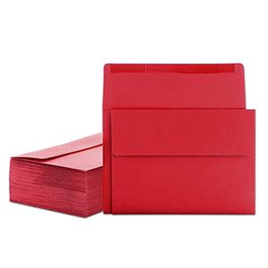 Invitation Envelopes, 100-Pack 5x7 Envelopes, A7 Envelopes for Invitations, Red, 5 1/4 x 7 1/4 Inches Visit New