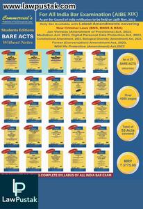 AIBE Set of 25 Bare Acts covering New Criminal Laws (BNS, BNSS, BSA) as per new syllabus - Edition 2025 - Commercial Law Publisher Clearance Ebay