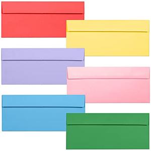 Colored Envelopes Letter Size, 36-Pack #10 Business Envelopes, 4 1/8 x 9 1/2 Inches, 6 Colors Outlet Good Selling