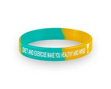 Adult Blue and Yellow Diet & Exercise Wristbands Packs of 20 Free Shipping Sast