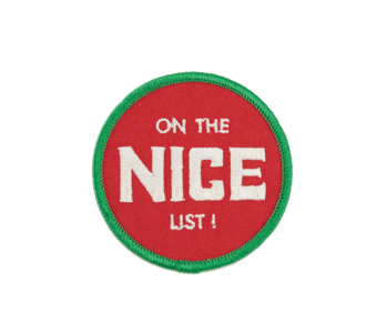 On The Nice/Naughty List Badge Cheap Online Store Manchester